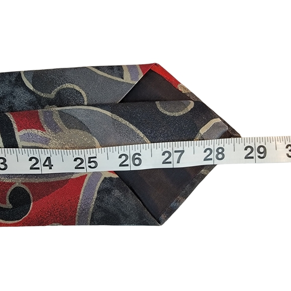 Oscar De La Renta Studio Anstract Print Vintage Made in USA Tie - Picture 11 of 12